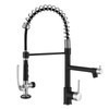 Fapully Kitchen Sink Faucet,Pull Down Kitchen Faucet,Black and Chrome Kitchen
