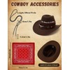 Hislovy Cowboy Costume Men's Western Cowboy Outfit with Hat Bandana