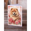 Caroline's Treasures DAC4408GCA7P Chow Chow Valentine Roses Greeting Cards Pack