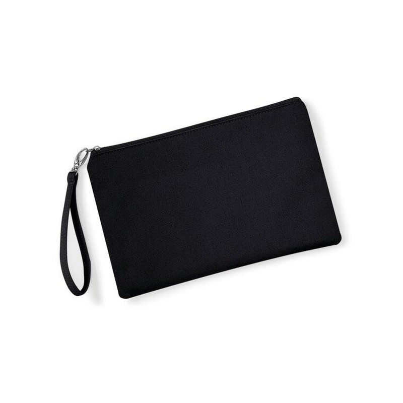 Westford Mill W520 Canvas Wristlet Pouch, Natural / black