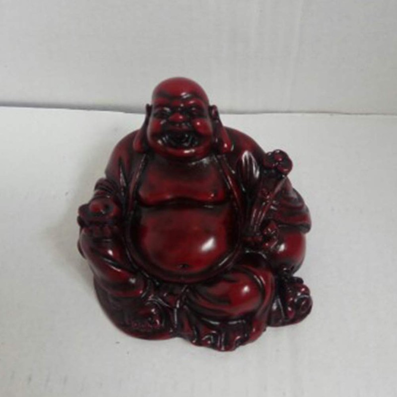 VOSAREA Laughing Buddha Statue Resin Maitreya Buddha Statue Fengshui Figurine