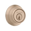 Kwikset SmartKey Security Antique Brass Metal Double Cylinder Deadbolt