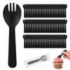 Cofimkate 100Pcs Mini Plastic Spork, 4.2 Inch Individually Wrapped Disposable