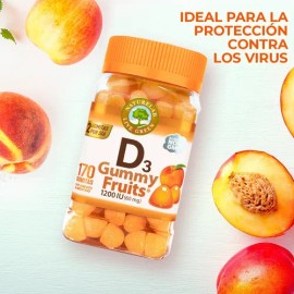 Naturelab Vitamina D3 Kids, Gummy Fruits Sabor Durazno