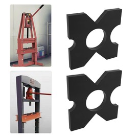 2 Pack Hydraulic Press Plate,H Frame Arbor Press Plate 20 Ton Heavy Metal Shop Press Bed Plates 5 Notch Reloading Press Accessories for Workshops, Factories, Production Rooms (9.75 * 9.75 * 1 in)