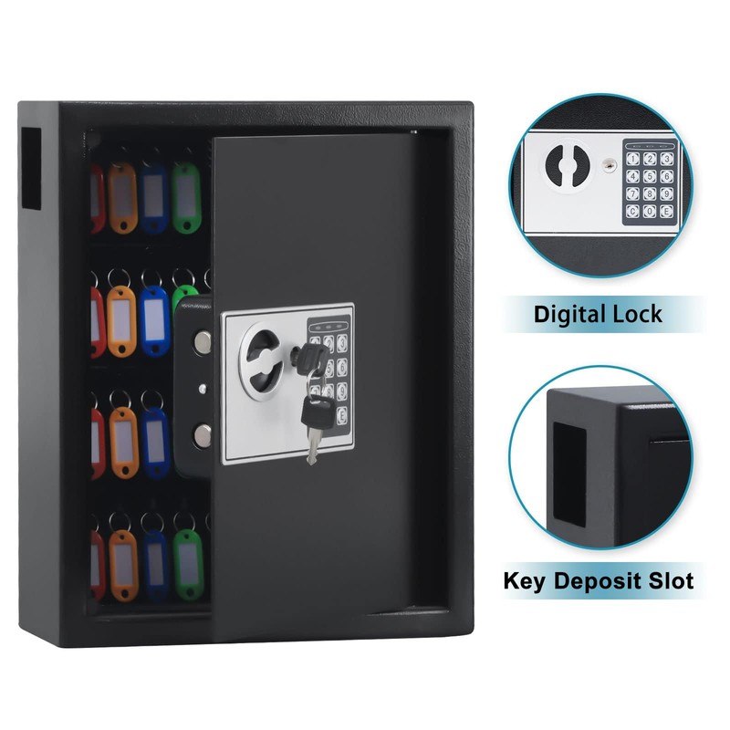 KYODOLED Electronic 40 Keys Cabinet Wall Mount, Digital Key Safe