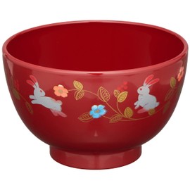 Yamanaka Lacquer M15460 Range Soup Bowl with Flower Path (Vermilion)