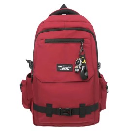 2026Japanese-Style Large Capacity Waterproof Polyester Backpack Zipper Trendy High School Computer Bag Unisex College Studentscolor: 29*20*46 b2