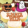 Summerween Cupcake Topper Spooky Party Decoration Summer Ghost Beach Boo