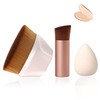 Brochas de Maquillaje Con Brocha Kabuki para Contorno y Esponja
