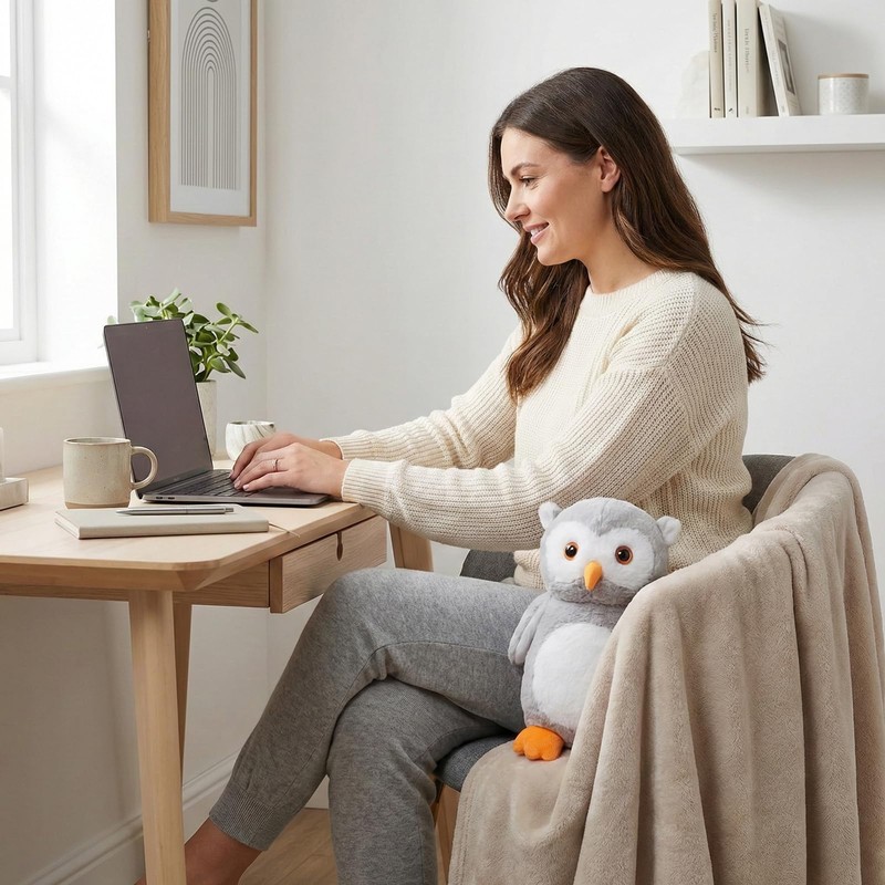 WEIGEDU Owl Stuffed Animal Plush Toy, 11.8 Inch