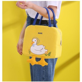 zalati Lunch Bag Insulated Cooler Bag Food Tote Bag Cute Pattern Zipper Lunch Picnic Travel - Duck and Feet