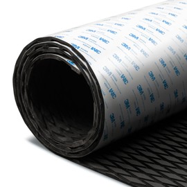 Fullfire Boat Flooring EVA Foam Decking Sheet, Camo Marine Flooring with Self-Adhesive Backing Marine Carpet for Boats Yacht Kayak RV Floor 94" x 16" Black