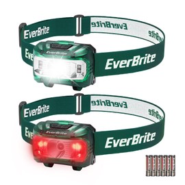 EverBrite Headlamp, 2 Pack Kids Headlamp with Red Light and Memory Function, Head Lamp for Adults and Kids with 5 Modes, Bright Headlamps for Camping, Running, Batteries Included