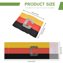 Mezeic Soccer Captain Armband Classic C Captain Bands Unisex Captain's Armband Youths & Adults Football Arm Bands Elastic Adjustable Sport Captains Armband