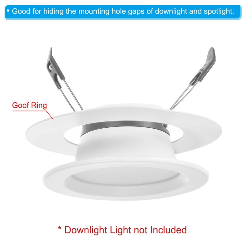 PATIKIL 3.39" ID 4.72" OD Light Trim Ring, White Goof