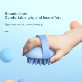 ALEXOUN Massagegerät, Tragbares Kopfhaut Massagegerät Kopfhaut Massagebürste [Nass & Trocken] für Ganzkörpermassage, Haarwachstum und Stressentspannung (blau)