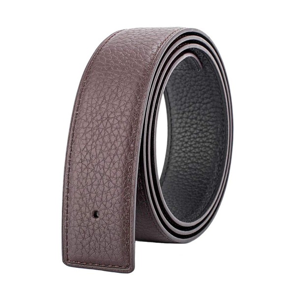 Vatee's Reversible Genuine Leather Belt Without Buckle for Men Replacement