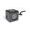 Allocacoc Powercube Extended USB 4 Outlets with 2 USB, Black