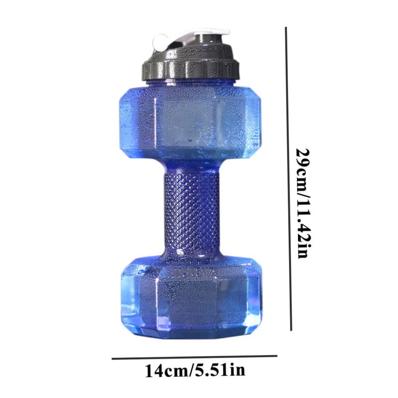 Weight Water Bottle 2.2L Dumbbell Shaped Water Container with Leak