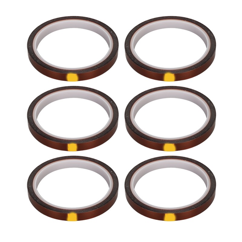 6pcs Heat Resistant Tape Residue Free Polyimide Sublimation Thermal Tape