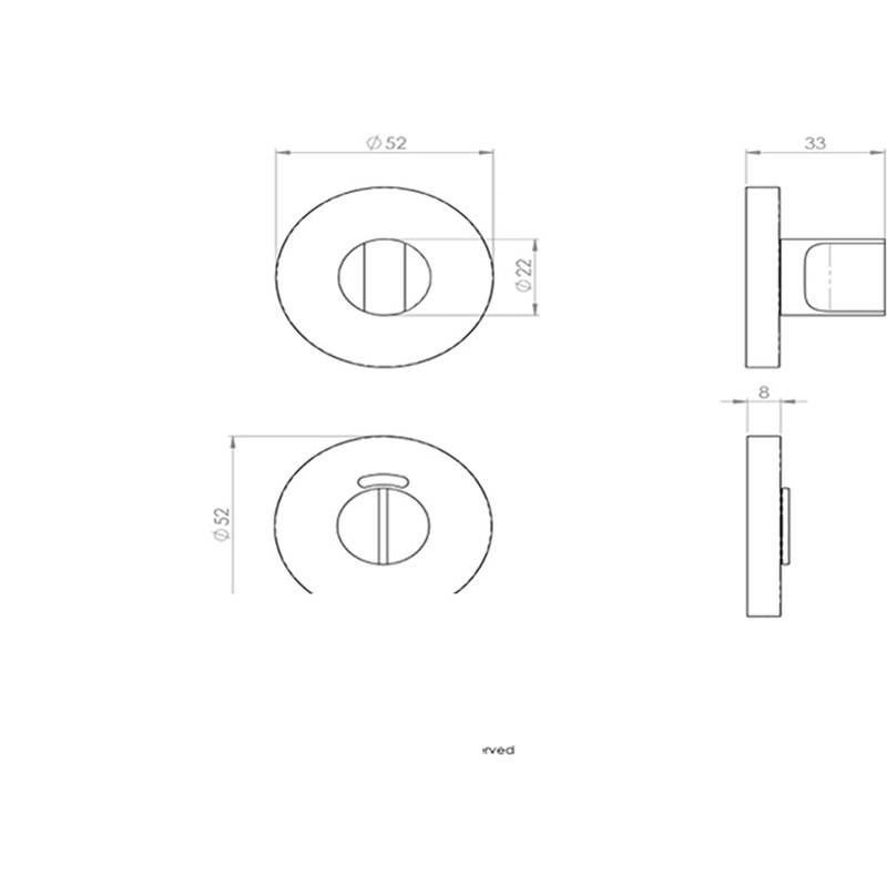 Thumbturn Lock and Release Handle with Indicator - Concealed Fix