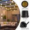ZDRU 6 PCS E26/E27 Waterproof Lamp Holder Socket, Black Pigtail