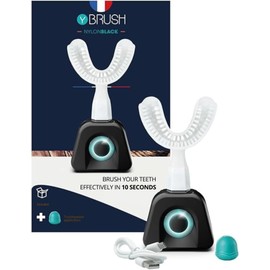 Y-Brush Y-Brush - Electric Toothbrush - Y-Shaped Brush - Innovation Awards at CES 2023-3 Months Battery Life - NylonBlack Adult