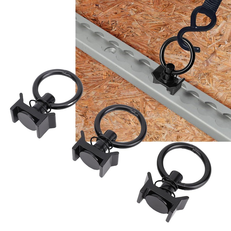 Jiawu 12 Pack Single Stud Fittings, L Track Tie Down