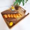 i-lan 20 Inch Handmade Rectangular Countertop Serving Trays with Cutout