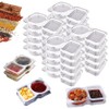 DEJIN 20Pcs Boxed Reusable Snack Containers with Lids, Double Compartment
