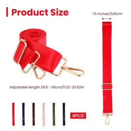 8 Pcs Purse Straps Replacement, Adjustable Wide Crossbody Shoulder Strap, 60 Inches Colorful Nylon Metal for Women