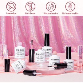 RARJSM Glitter Gel Nail Polish Nude Gel Polish 6pcs Set Shimmery Jelly Nail Gel Polish Iridescent Sparkly Pale Pink Purple Apricot Beige Translucent Natural Skin Tone Color 7.5ml Soak off UV LED Cured