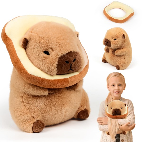 COLEESON Capybara Stuffed Animal, Capybara Plush Toy Pillow with Wearable