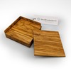 DAS OLIVENHOLZBRETT ® Coasters, 6 pieces, square (10 cm)