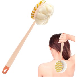 Cepillo Exfoliante Corporal 2 en 1 con Mango Largo para Espalda