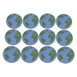 Novel Merk Earth Day Refrigerator Magnets – Vinyl 3” Round Magnets for Fridge, Lockers, Home Kitchen and Holiday Decor – Self Adhesive to Metal Surfaces (12 Pack)