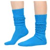 sockfun Novelty Slouch Socks Women - Slouchy Scrunch Blue Socks