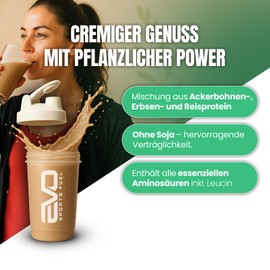 EVO SPORTS FUEL EVO SPORTS FUEL Veganes Proteinpulver Matrix | Schoko | 800g | Eiweißpulver mit 3g Leucin pro Portion für eine maximale Proteinsynthese | geprüfte Qualität | Made in Germany