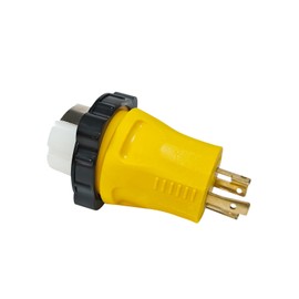 BuliBoao NEMA L14-30P to SS2-50R RV Marine Power Generator Adapter, 30 Amp L14-30P Male Plug to SS2-50R Twist Locking Female with Locking Ring for RV Camper Generator Marine Power