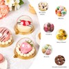 50 Pack 2 Inches Golden Mini Dessert Containers with See