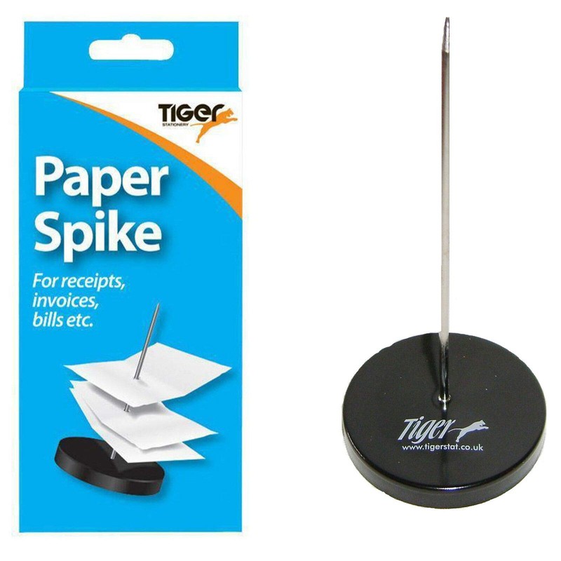 Tiger desk top paper spike file receipts bills invoices etc