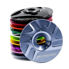 JRC Components Ahead Stem Top Cap Pathway Design | Lightweight 6061-T6 Aluminum Top Cap | Compatible with Road, Gravel & Mountain 1-1/8" Threadless Steerers (Gunmetal)