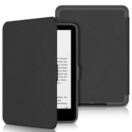 All-New 7inch Premium PU Leather Cover, Sanyetral Cover with Soft TPU Back and Auto Sleep/Wake, Incompatible with TCL Galaxy -Black