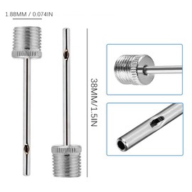 TSUOUKL 15 Pcs Ball Pump Needle, Ball Pump Needles, Air Pump Needle, Double Hole Inflatable Needle, Ball Pump Inflation Needles, for Basketball, Volleyball, Rugby, Football, Sports Balls