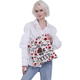 MBMSO Tattooist Gifts Tattoo Tote Bag for Tattoo Artist Gifts Pretty and Inked Tattoo Lovers Gift Tattooing Gift Shopping Bag (Canvas, Tattooist TB)