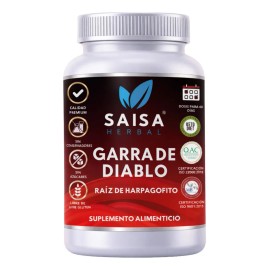 Garra Diablo 120 Cáps Saisa Herbal Suplemento Alimenticio Dolor Articular Muscular Antiinflamatorio Natural Devil Claw