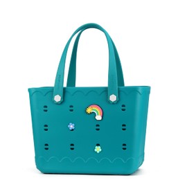 Armerssi Rubber Beach Tote Bag Medium for Women | Durable Rubber Bag Waterproof Washable Versatile Modern Tote Bags
