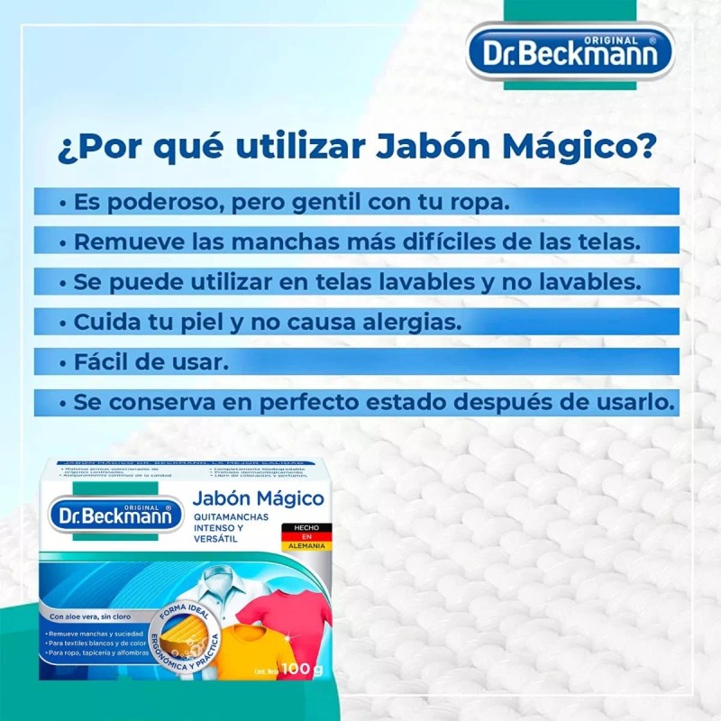 Dr. Beckmann 3 Jabón Mágico Dr. Beckmann Quitamanchas Con Aloe