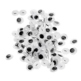 dophee 100Pcs Black Plastic Safety Eyes, Wiggly Googly Sew on Eyes, Craft Eyes, for Crochet, Puppet, Plush, Sewing Crafts, Stuffed Animals, DIY Craft Making - 10mm